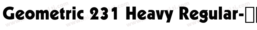 Geometric 231 Heavy Regular字体转换